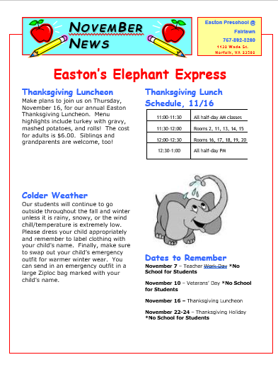 November Newsletter